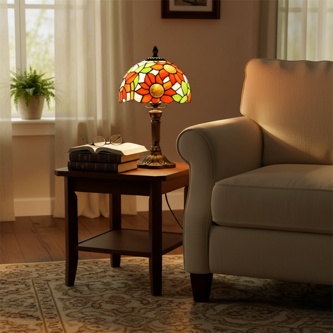 Ornate Glass LED Table Lamp