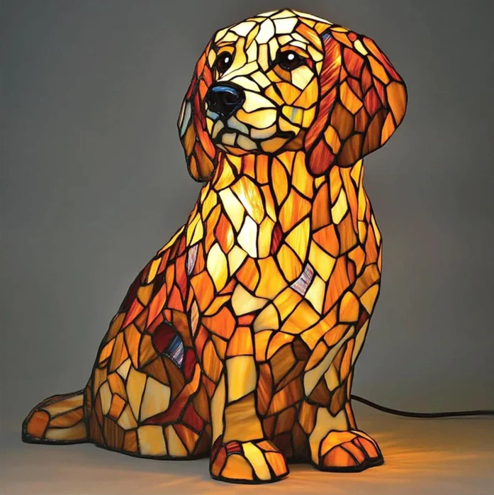 Golden Retriever Figurine in Spiritual Style